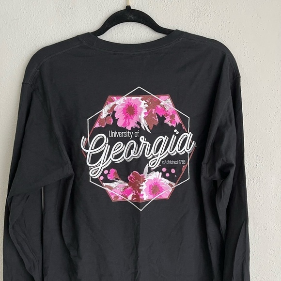 Champion Woman Black NCAA Georgia University Long Sleeve T-Shirt M - Picture 3 of 7